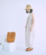 ハンドスモッキングコットンポプリン　サロペット